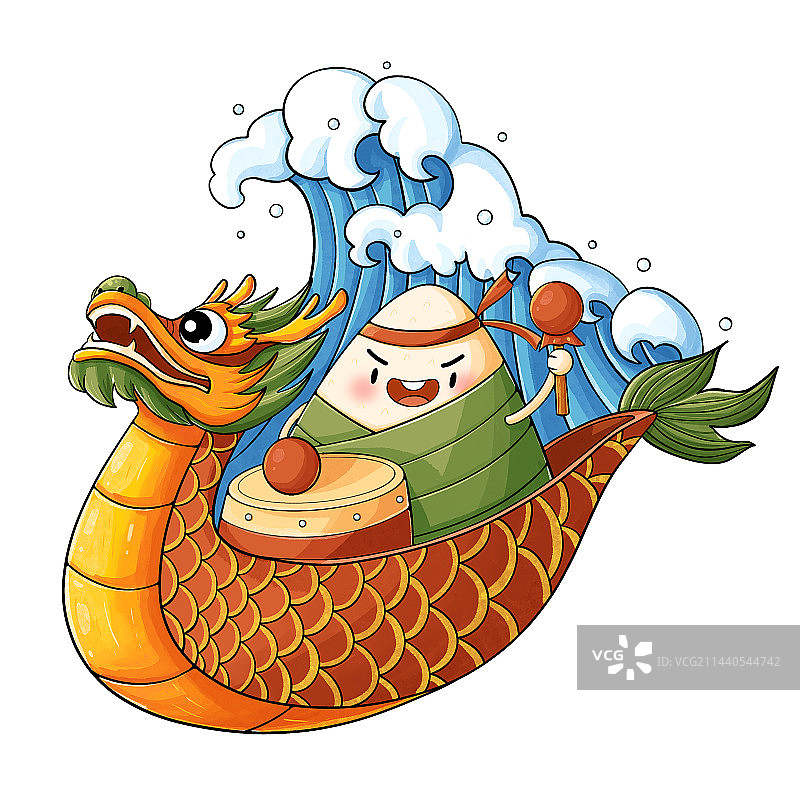端午节粽子划龙舟图片素材
