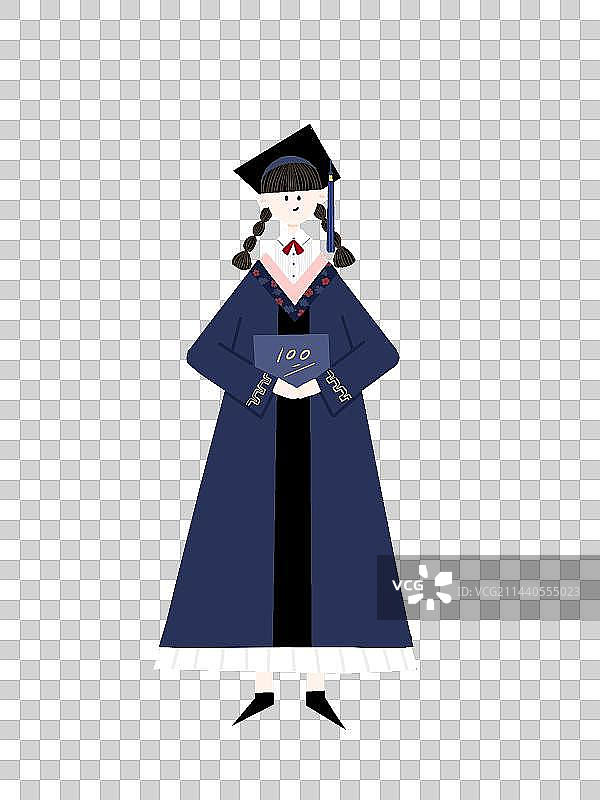 女大学生的毕业照图片素材