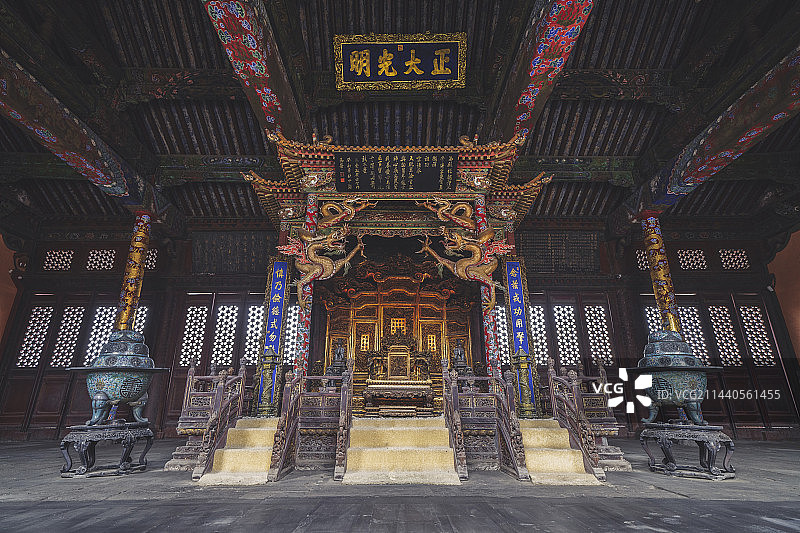 沈阳故宫 崇政殿 宝座图片素材