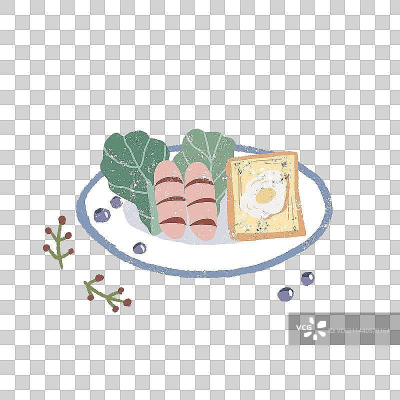 手绘早餐插画元素图片素材
