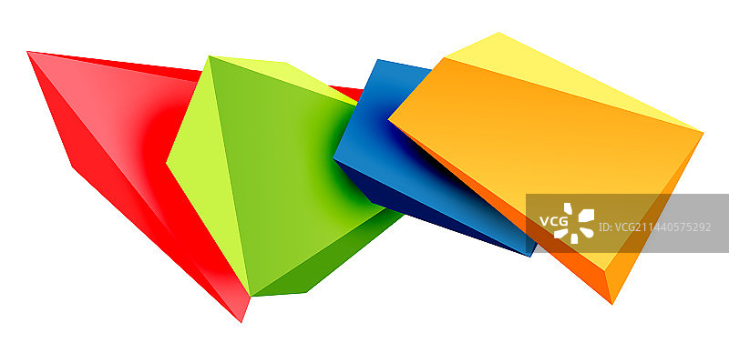 三维低多边形三角形几何设计图片素材
