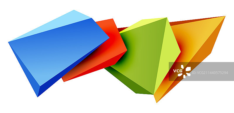 三维低多边形三角形几何设计图片素材