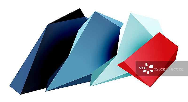 三维低多边形三角形几何设计图片素材