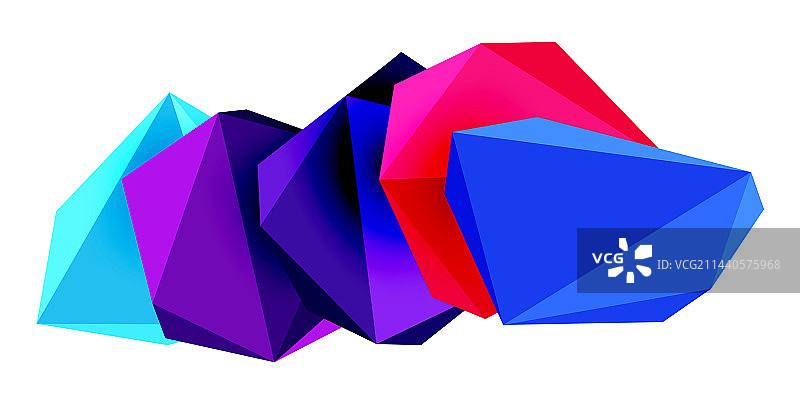 抽象低聚石设计几何三维图片素材