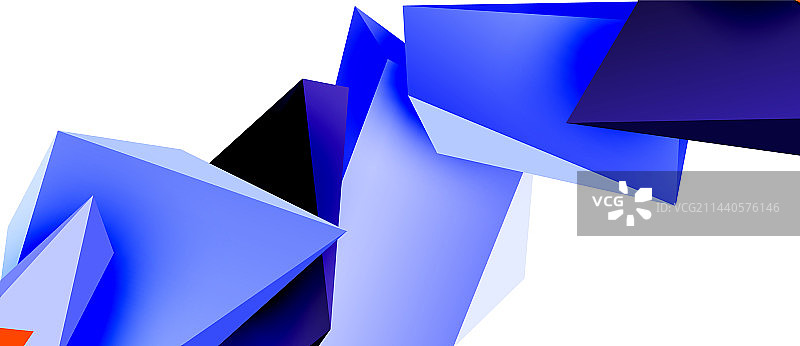 三维低多边形三角形几何设计图片素材