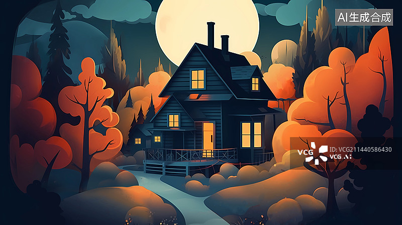 【AI数字艺术】风景与建筑远景图片素材