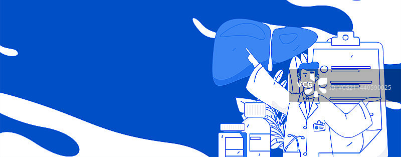 全国护肝日医疗人物扁平矢量概念运营手绘插画图片素材