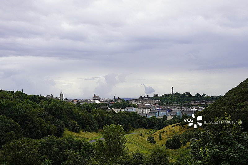 更高处俯瞰城市图片素材