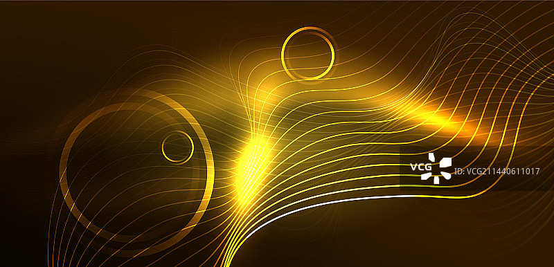 霓虹线条和波浪抽象的背景技术图片素材