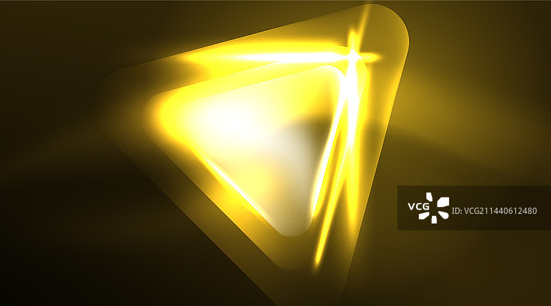 高科技霓虹灯三角形与灯光效果图片素材