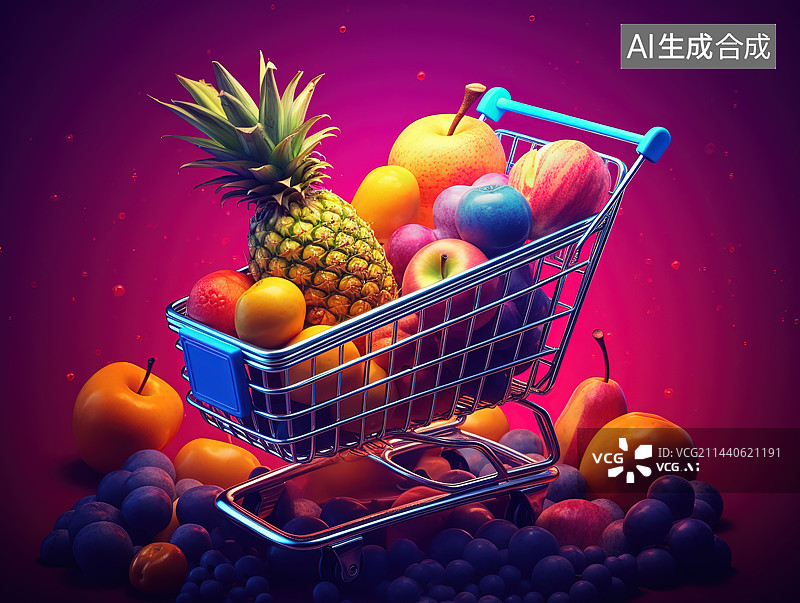 【AI数字艺术】水果和蔬菜图片素材