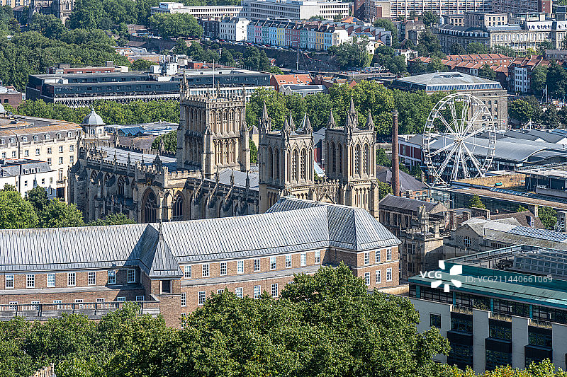 英国布里斯托城市天际线图片素材