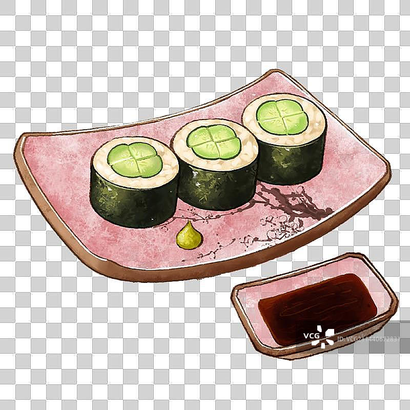 黄瓜寿司卷图片素材