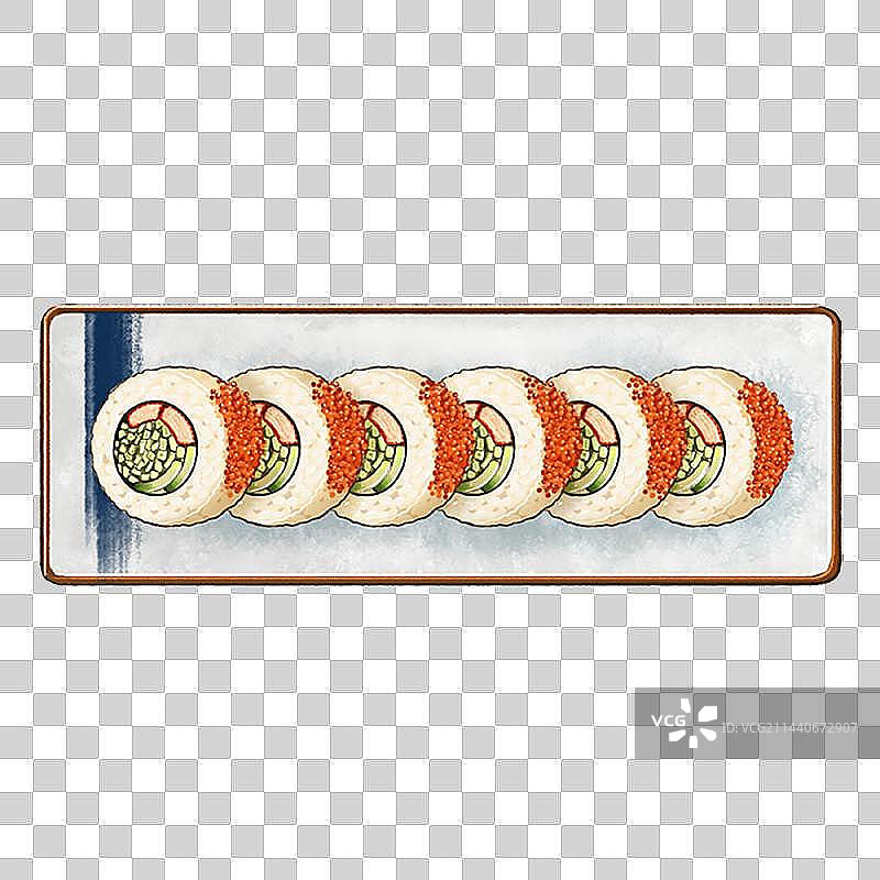 鱼子酱蟹柳寿司图片素材