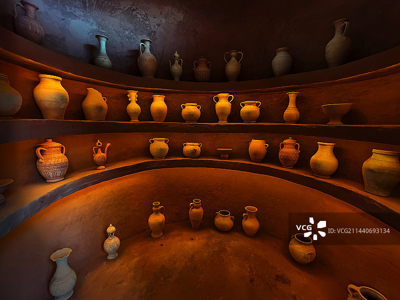 陶罐展示区图片素材