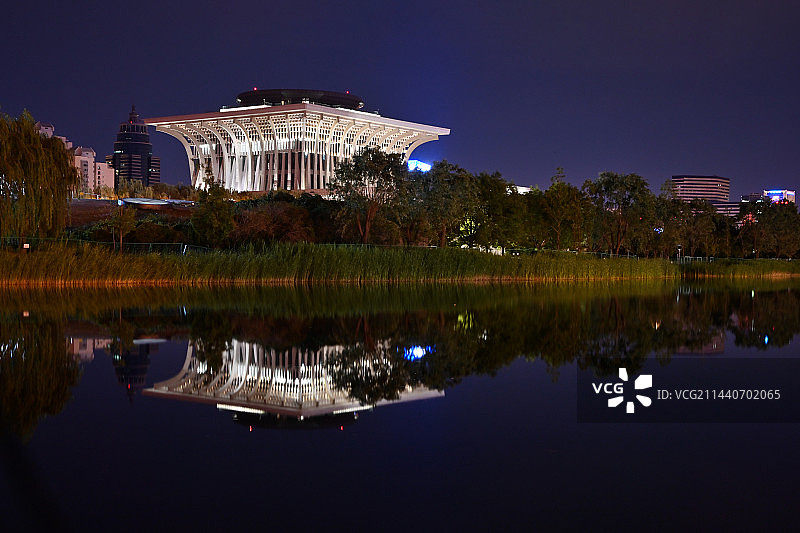 中国历史研究院夜景图片素材