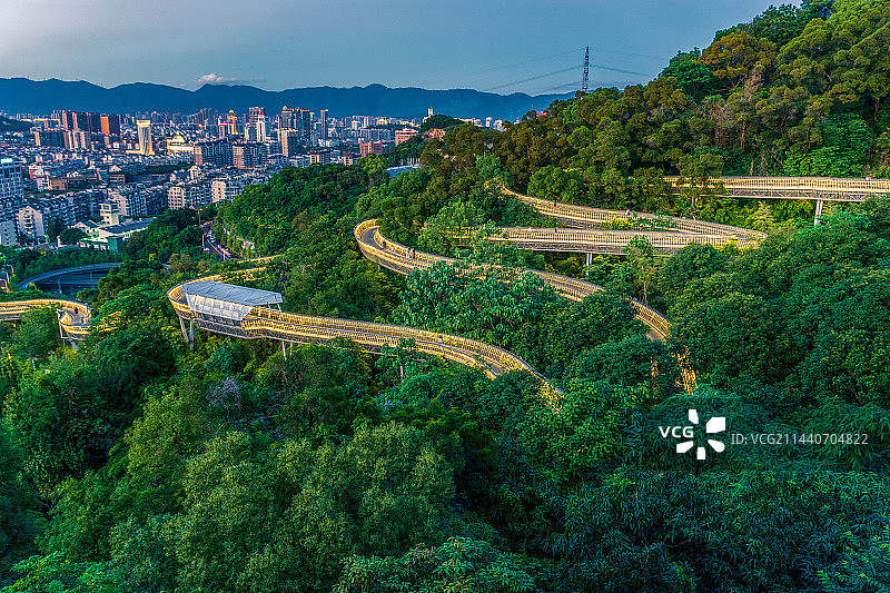 福州福道夜景图片素材