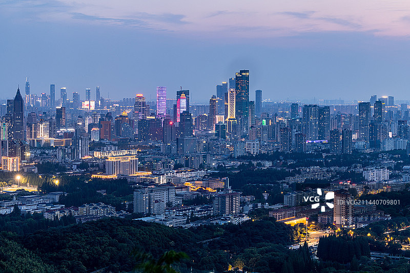 眺望南京新街口图片素材