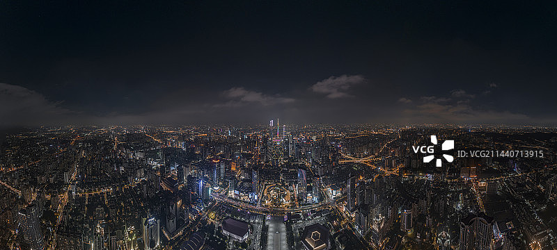 广州天河区夜景全景图片素材