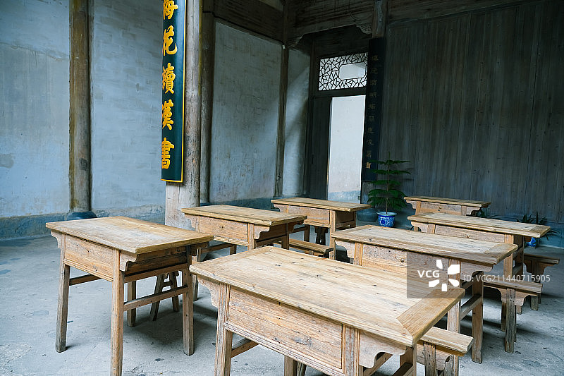 书院 私塾  安徽黄山宏村南湖书院图片素材