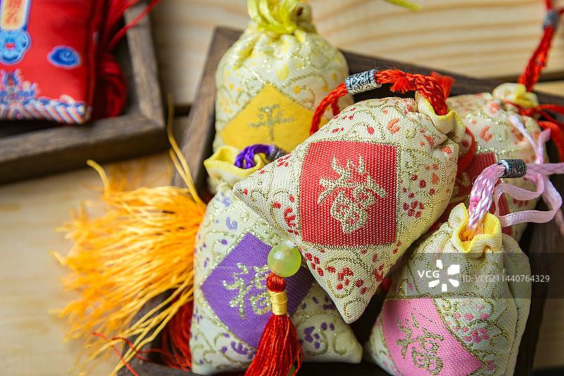 端午节艾包 香包 荷包 香囊 福袋图片素材