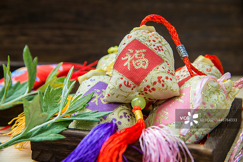 端午节艾包 香包 荷包 香囊 福袋图片素材