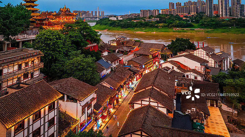 重庆磁器口夜景图片素材