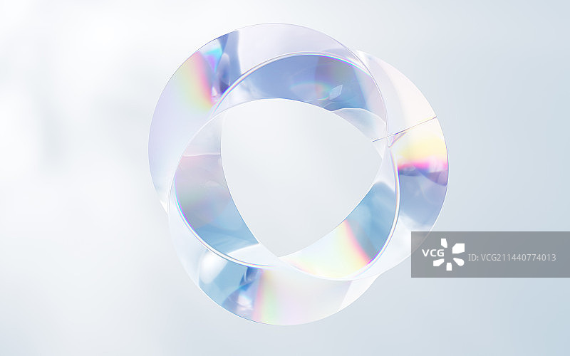 玻璃曲面宝石3D渲染图片素材