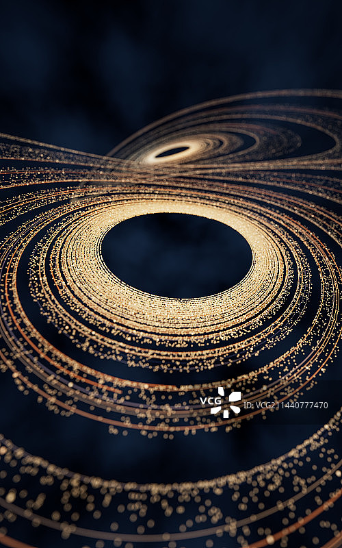 流动的曲线与粒子3D渲染图片素材