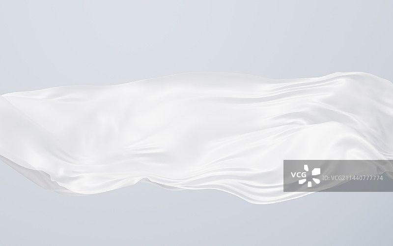 飘动的白色布料3D渲染图片素材