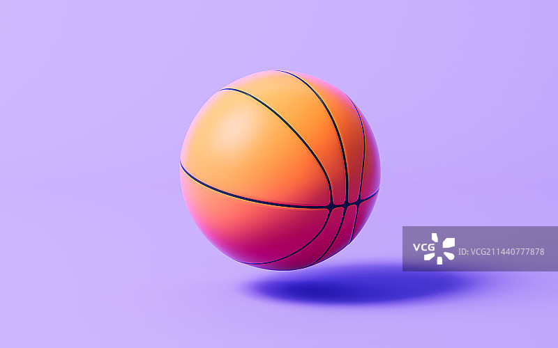 橙色的篮球3D渲染图片素材