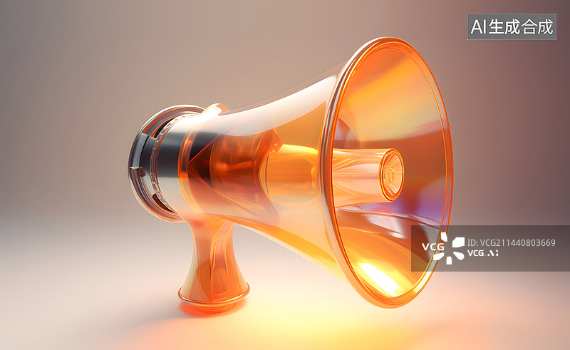 【AI数字艺术】3D扩音器喇叭元素图片素材
