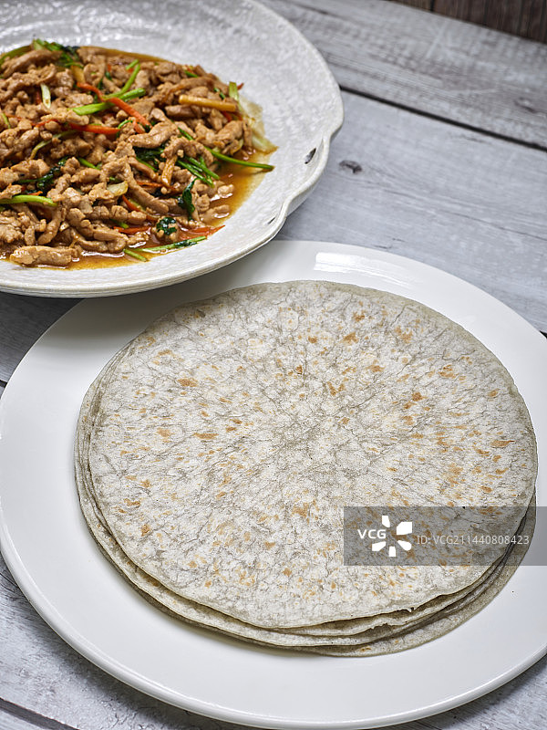 土豆丝 京酱肉丝 春饼卷菜图片素材