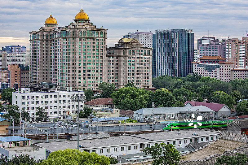北京火车站高铁动车站城市风光图片素材