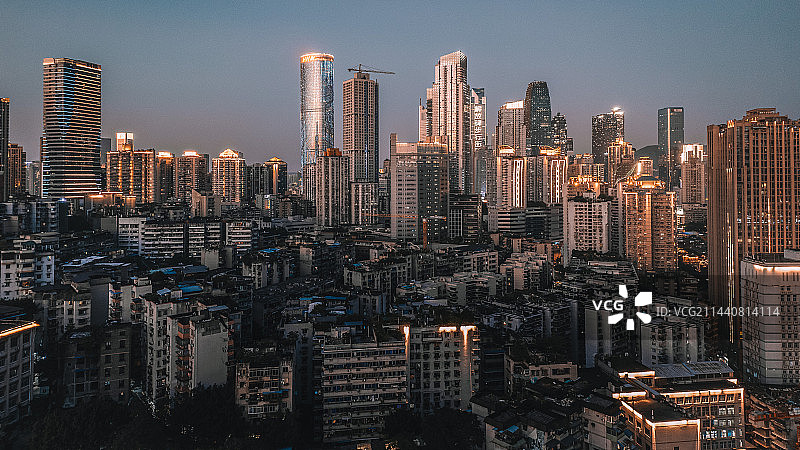 重庆渝中区解放碑天际线图片素材