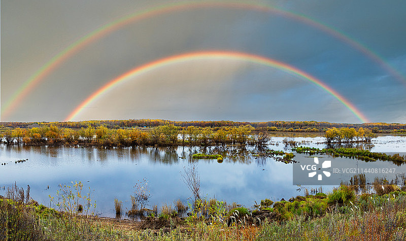 抚远三江湿地风光图片素材