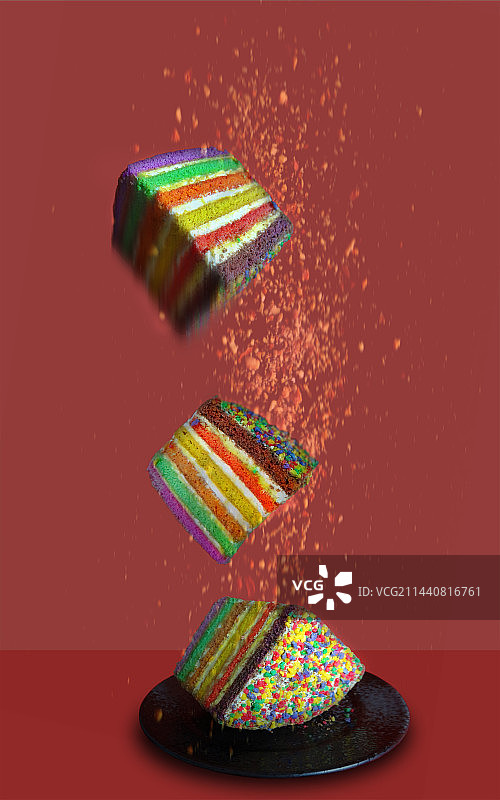 彩虹蛋糕图片素材