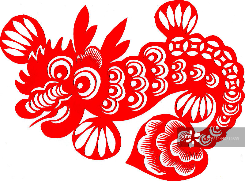 剪纸龙图片素材
