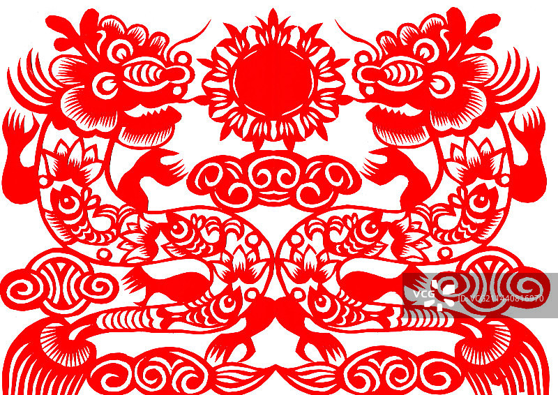 剪纸龙图片素材