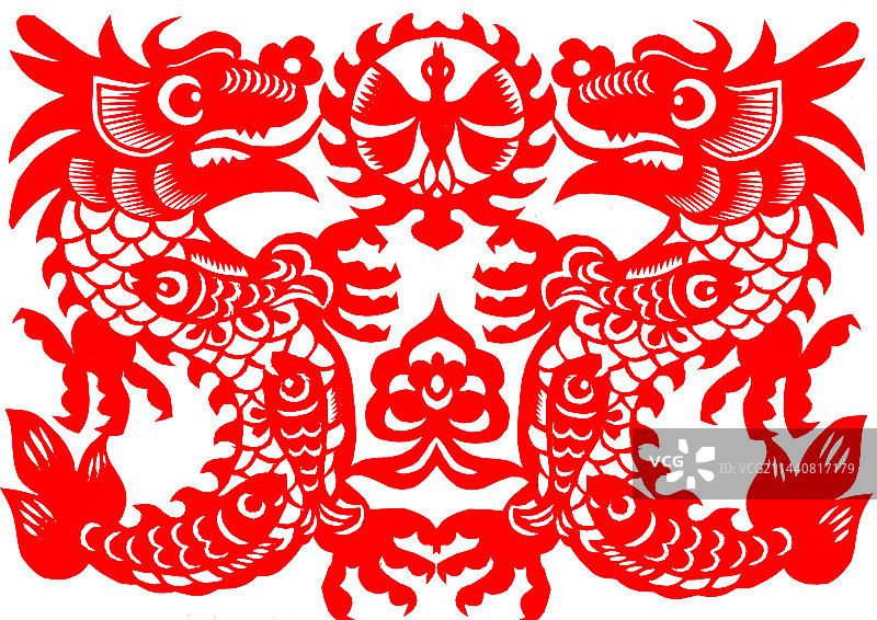 剪纸龙图片素材