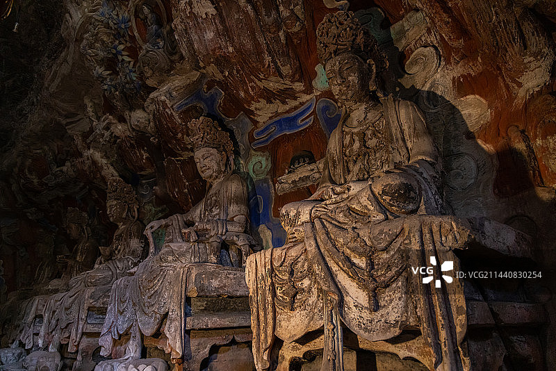 大足石刻：宝顶山石窟 南宋淳熙至淳祐 圆觉洞图片素材