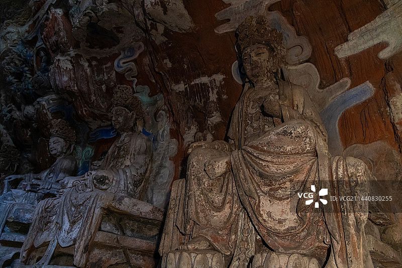 大足石刻：宝顶山石窟 南宋淳熙至淳祐 圆觉洞图片素材