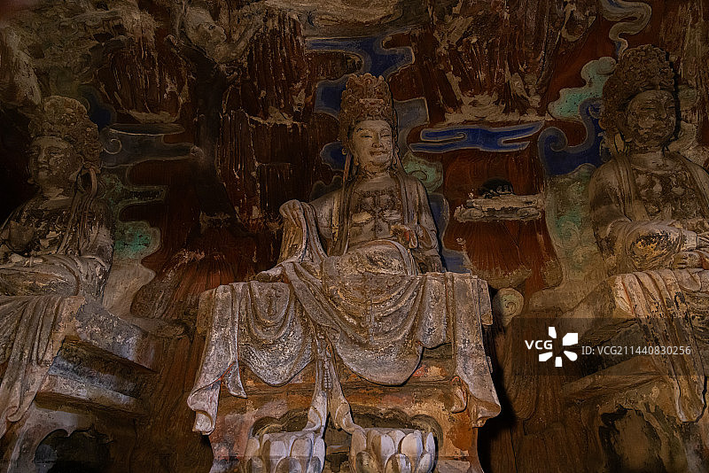 大足石刻：宝顶山石窟 南宋淳熙至淳祐 圆觉洞图片素材