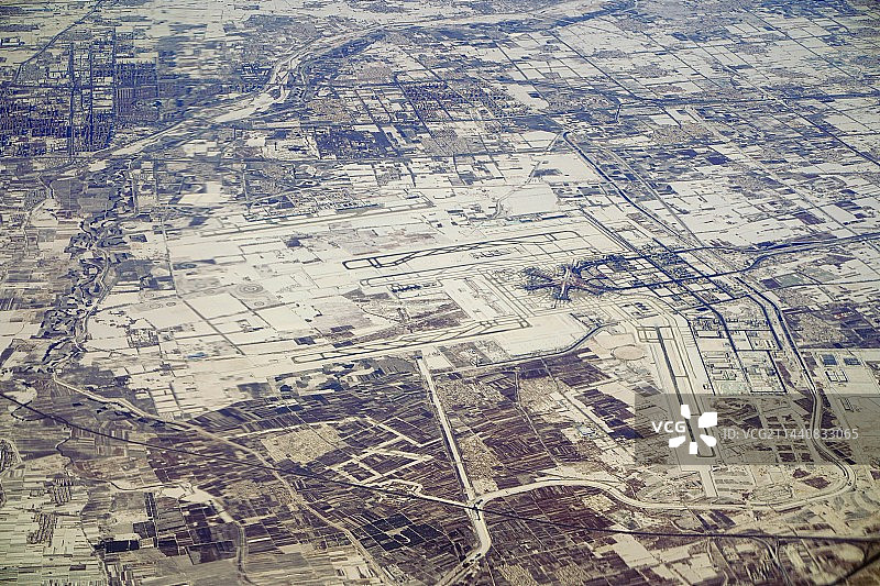 冬天鸟瞰北京大兴国际机场图片素材