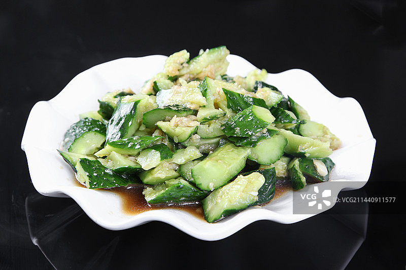 中餐美食-拍黄瓜图片素材