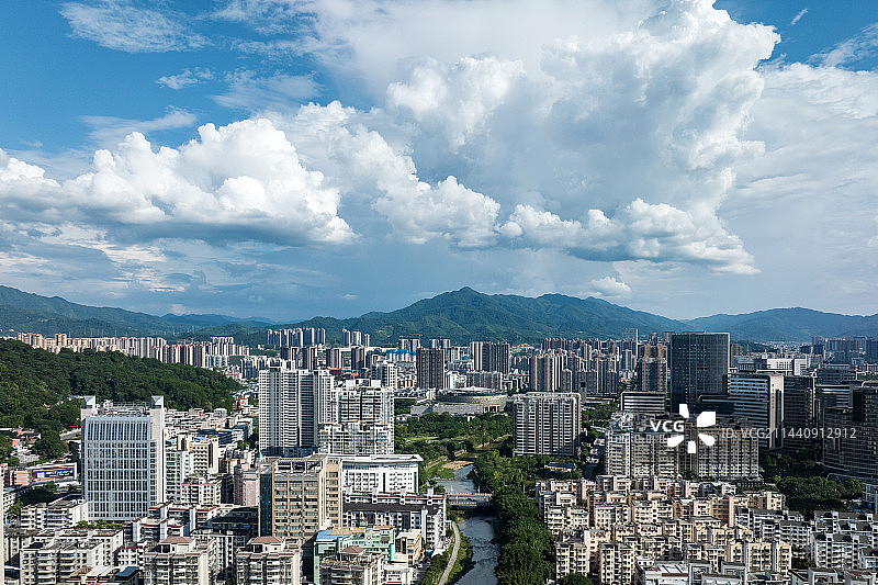 中国福建龙岩新罗区城市风光图片素材