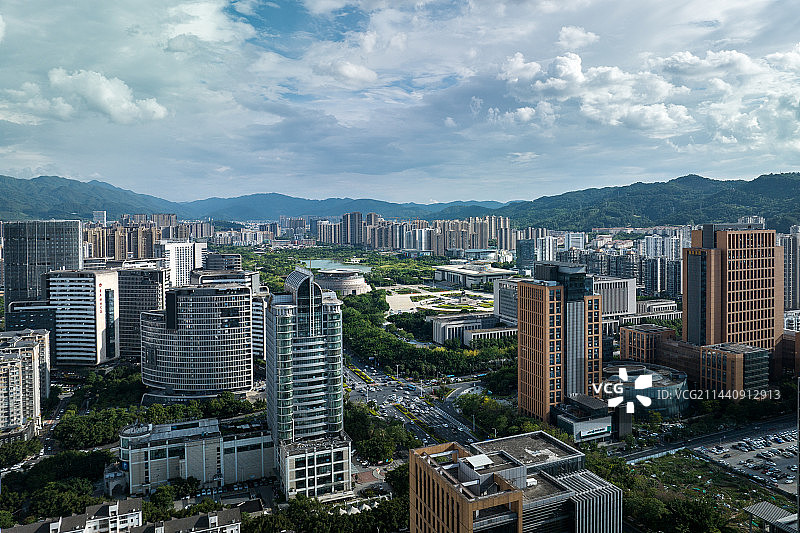 中国福建龙岩新罗区城市风光图片素材