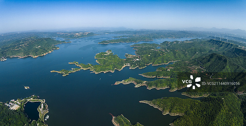 黄河小浪底工程航拍图片素材