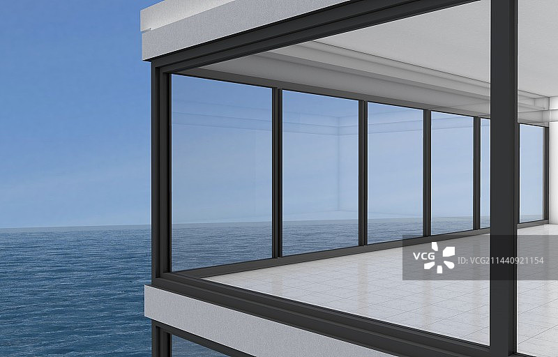 现代钢结构房屋阳台图片素材