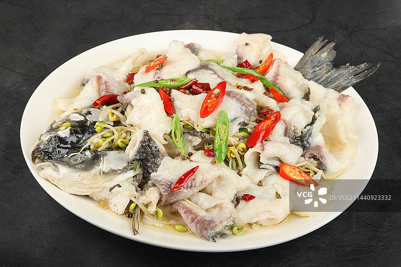 中餐美食-油泼鱼图片素材